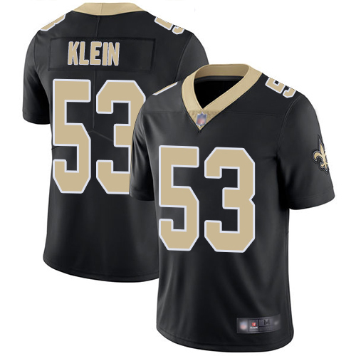 Men New Orleans Saints Limited Black A J  Klein Home Jersey NFL Football #53 Vapor Untouchable Jersey